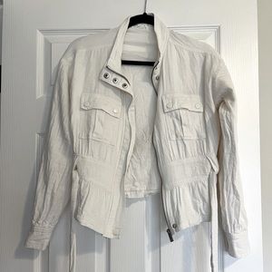 Splendid White Evander Linen Jacket